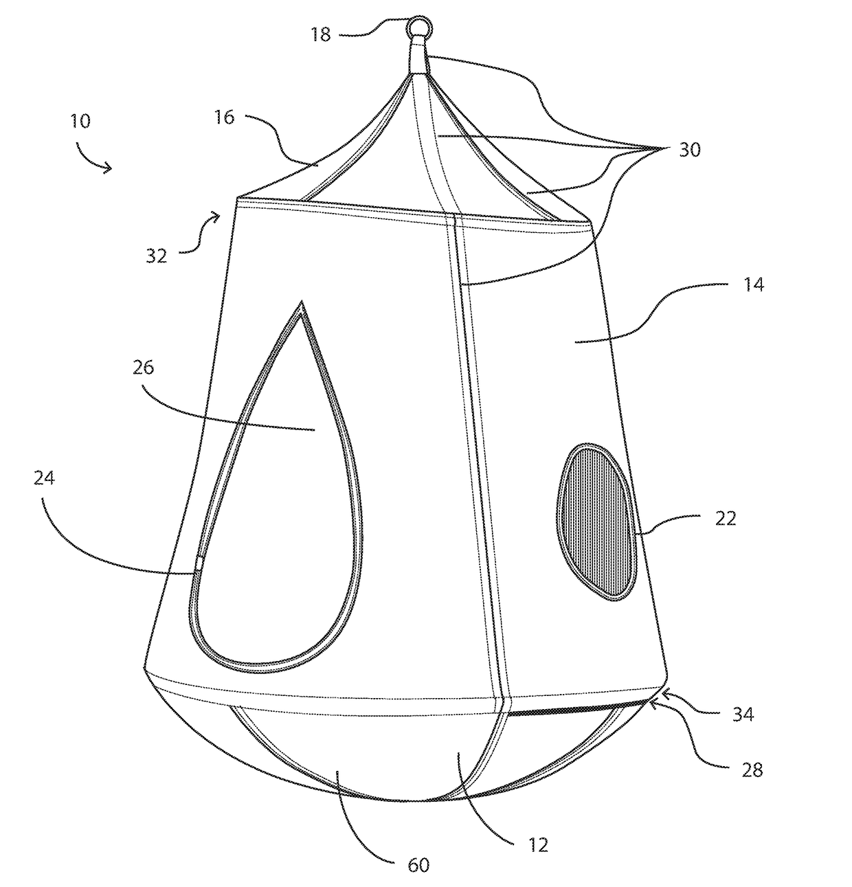 Suspended play structure