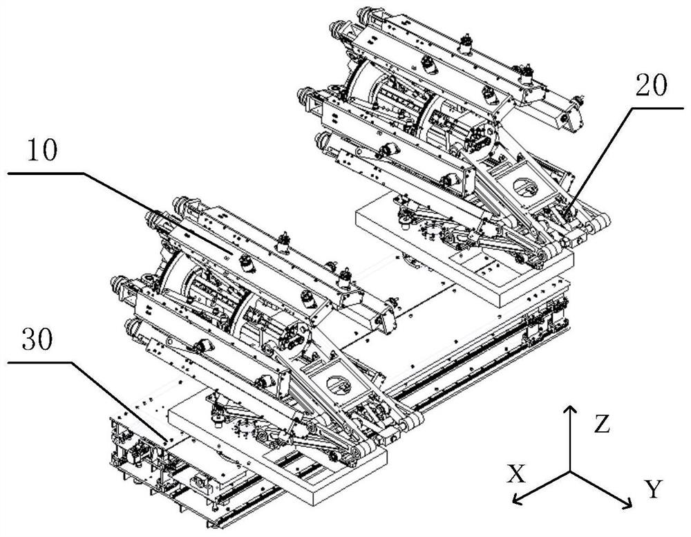 On-rail tooling system for truss assembly with variable scale and complex configuration