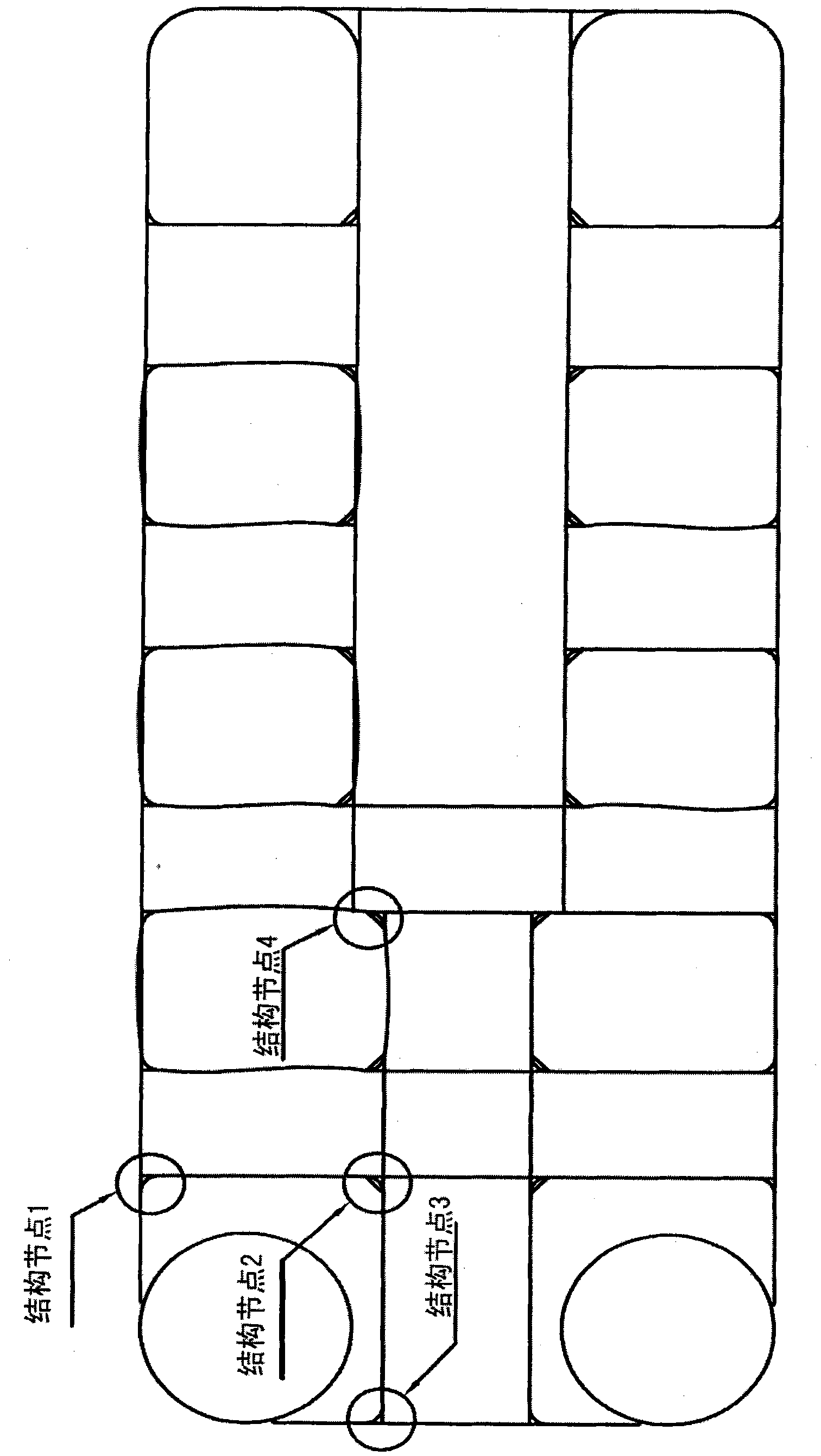 Stern structure of semi-submersible crane pipe-laying vessel