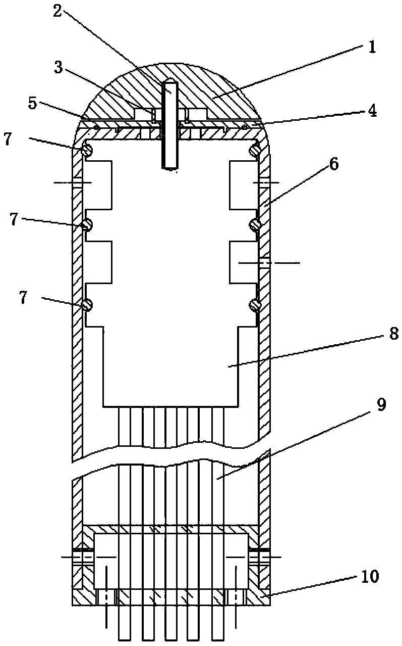 Active ventilation type underwater navigation body test device