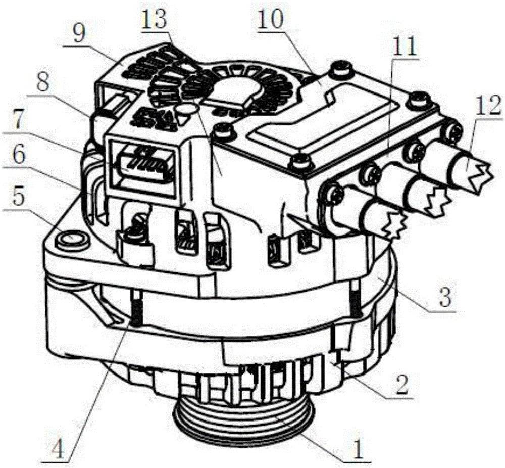 Belt transmission type starting and power generation integrated machine