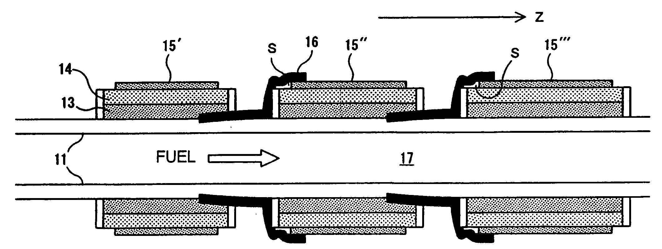 Solid-oxide shaped fuel cell module