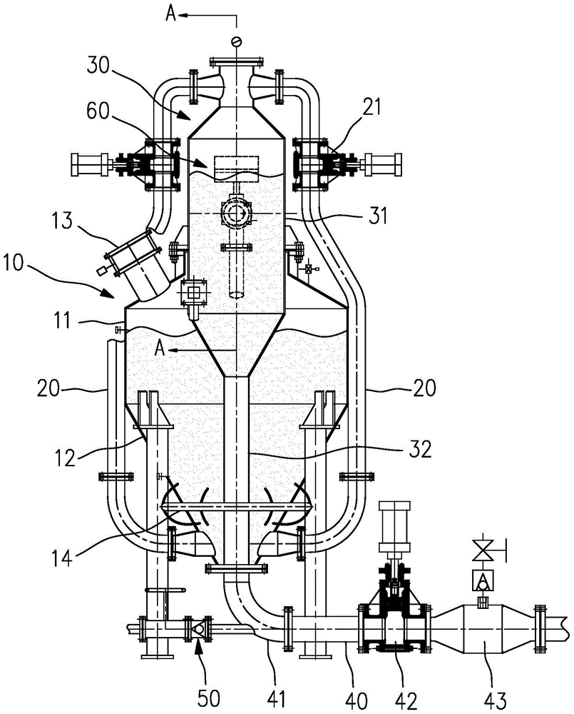 Continuous warehouse pneumatic conveying pump