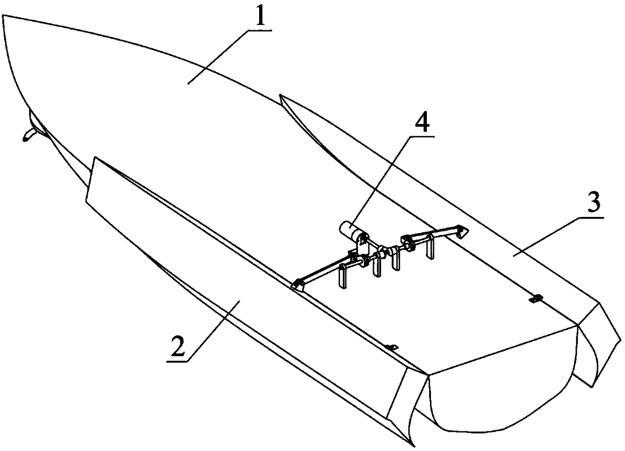 Sea condition self-adaption planing boat capable of adjusting forms