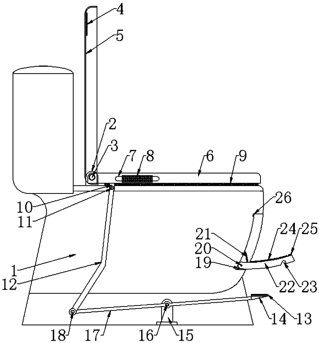 Pedal-type toilet