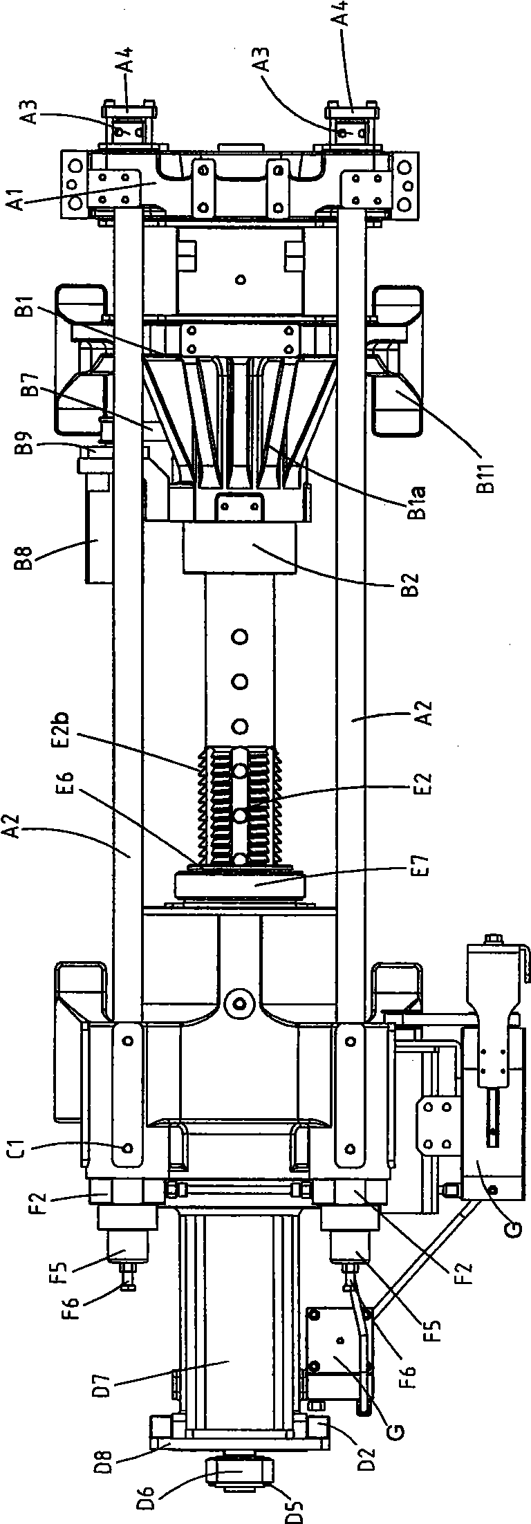 Mode locking mechanism of electric plastic injection machine