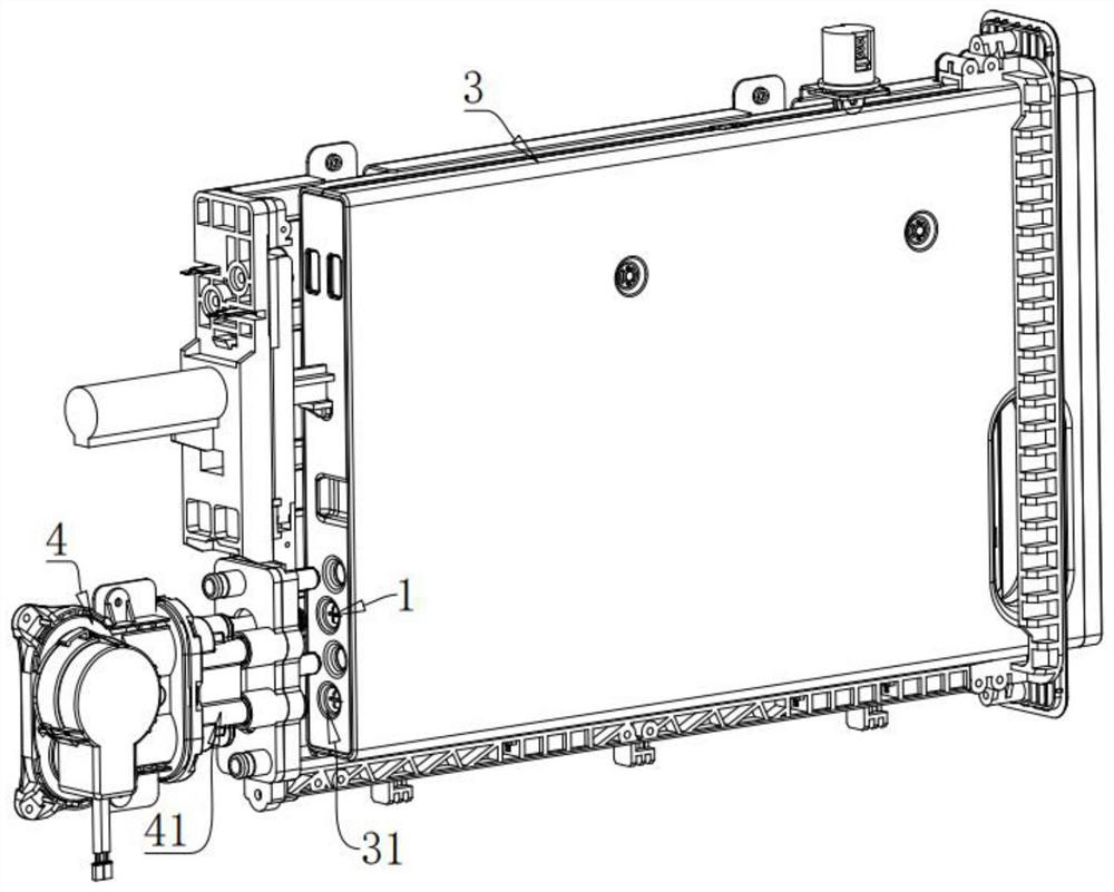 A rebound plug assembly of an automatic feeding device and a washing machine having the same