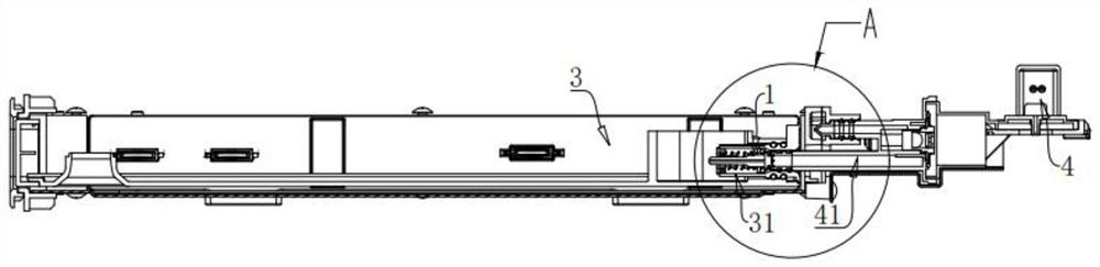 A rebound plug assembly of an automatic feeding device and a washing machine having the same