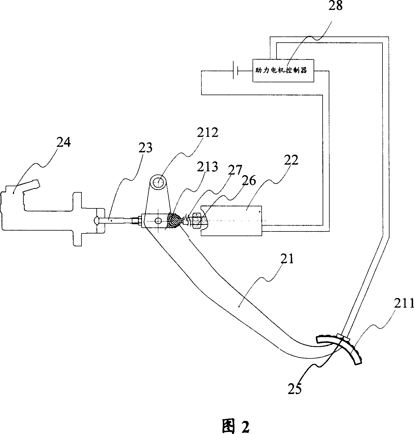 Booster braking device for automobile