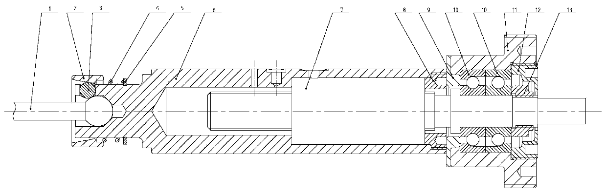 High-precision conveying device suitable for ultrahigh-pressure double-degree-of-freedom series cooperation