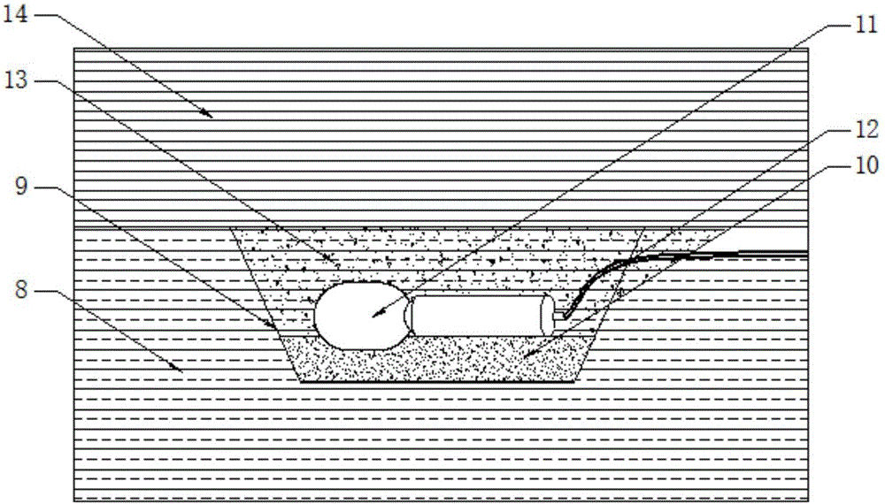 Liquid-filled soil stress test device and test method