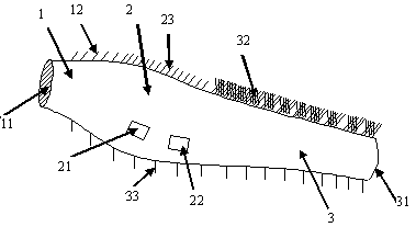 A low-noise and high-efficiency wind blade