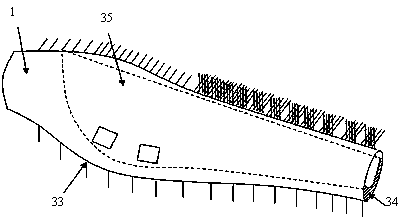 A low-noise and high-efficiency wind blade