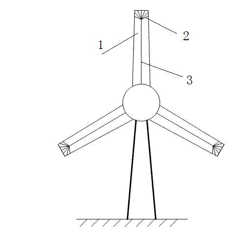 Device for reducing thunder disaster for wind turbine generator