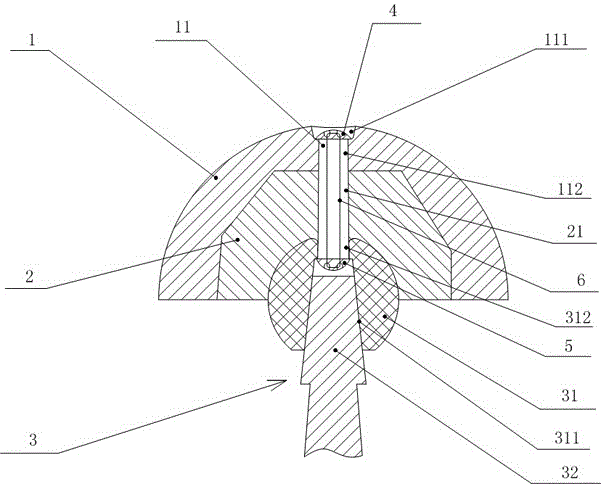 Artificial whole hip joint prosthesis having axial limiting and anti-dislocation structure