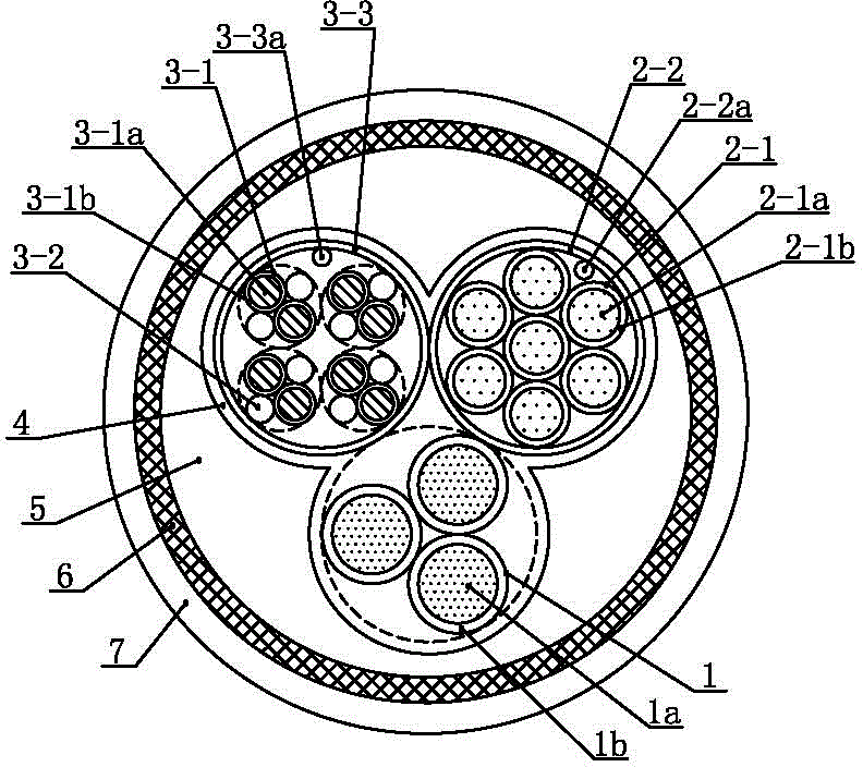 Flame-retardant fire-resistant marine composite cable and manufacturing method thereof