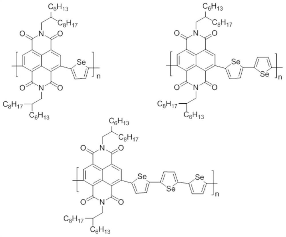 Organic n-type semiconductor polymer material based on naphthalimide-selenophene and its preparation method and application