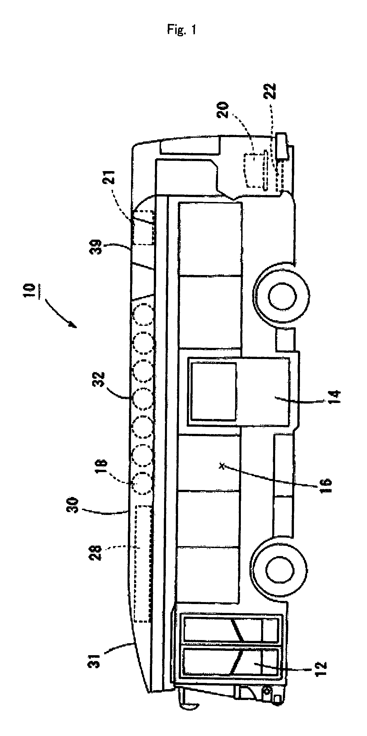 Gas fuel tank-equipped vehicle