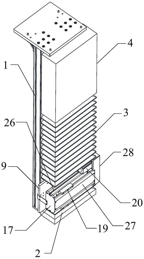 Moving structure of mechanical arm and detection robot