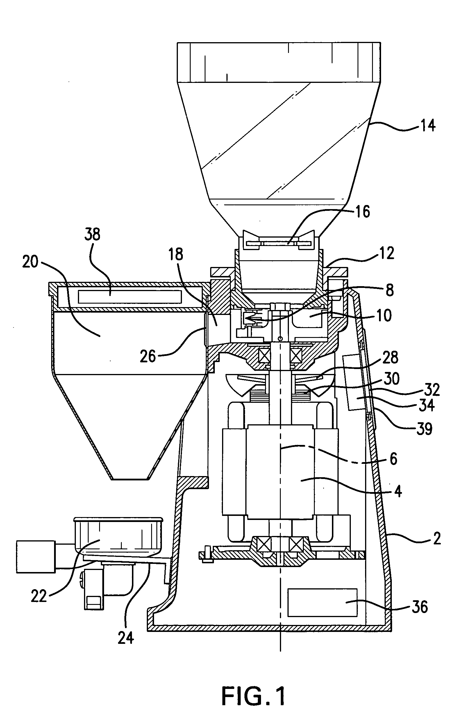 Coffee grinder-dispenser with cooling fans