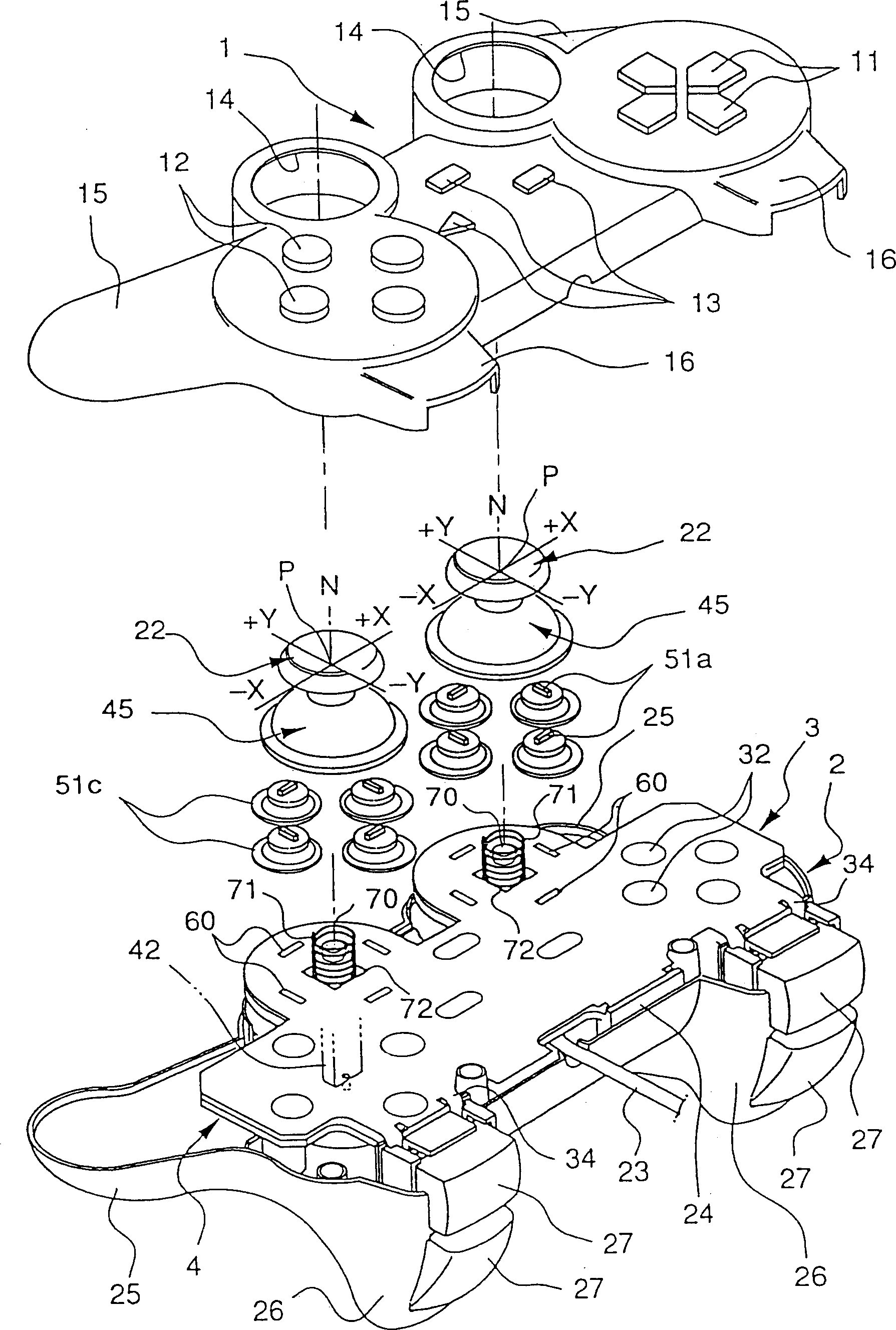 Input unit for video game machine