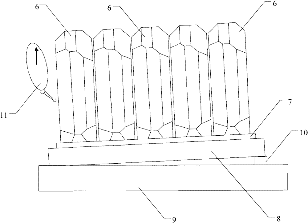 Cutting process for Z surface X-direction angle control of Z plate seed crystal blocks