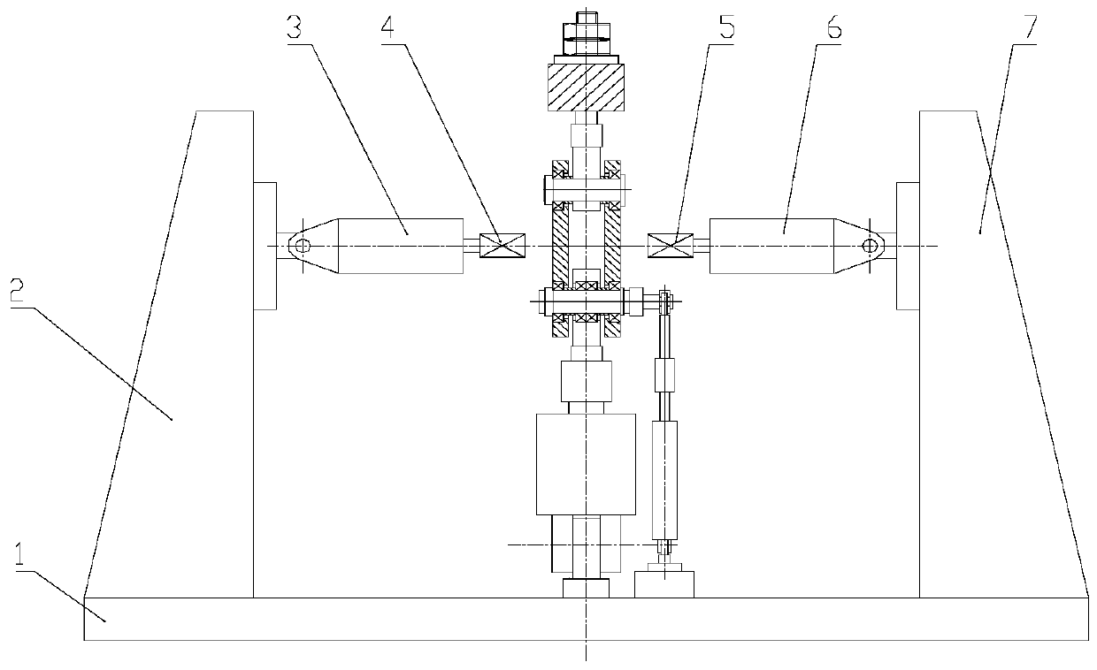 Device and method for measuring friction characteristics of rocking bearing under the combined action of shaft radial load