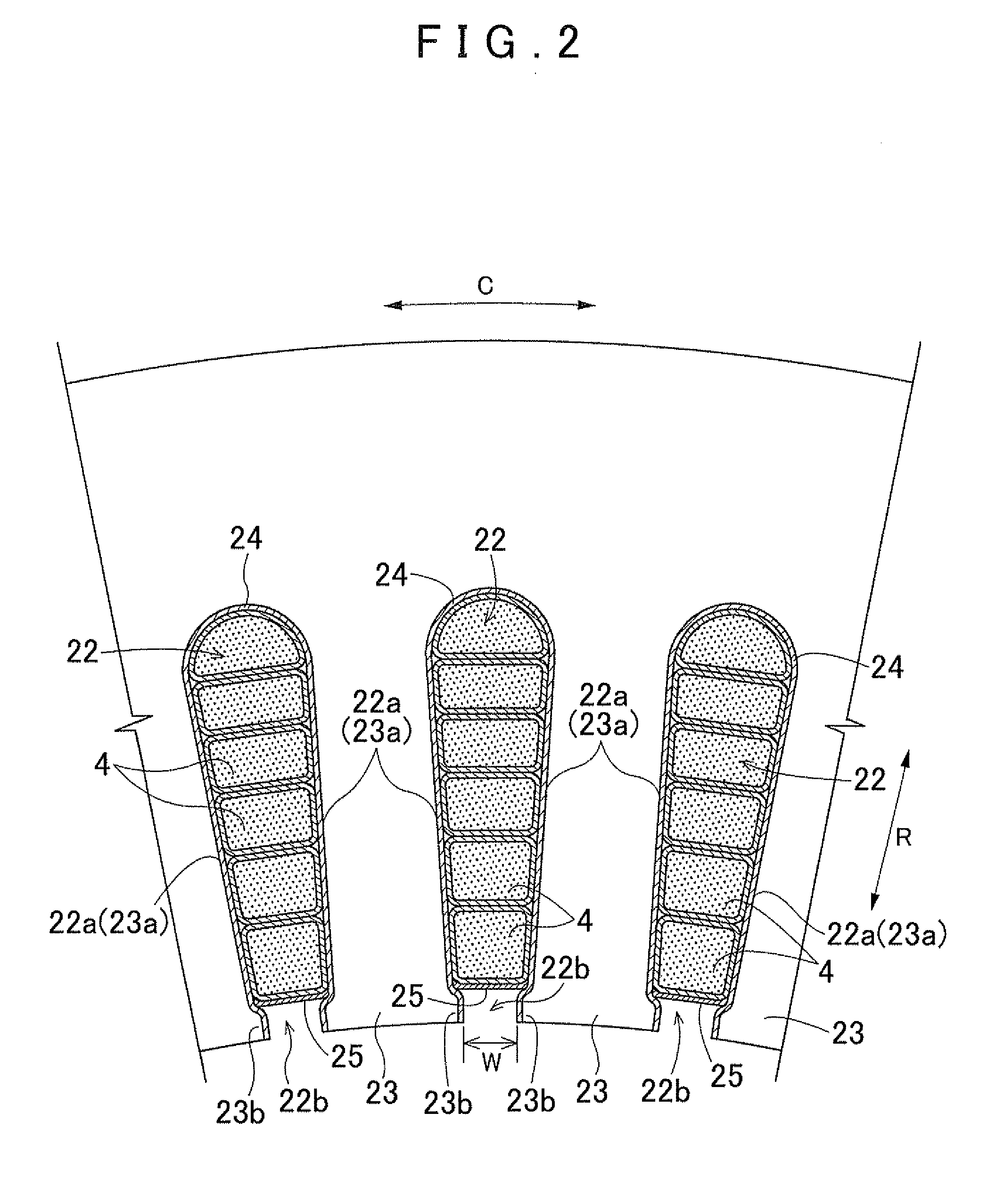 Stator for rotating electrical machine