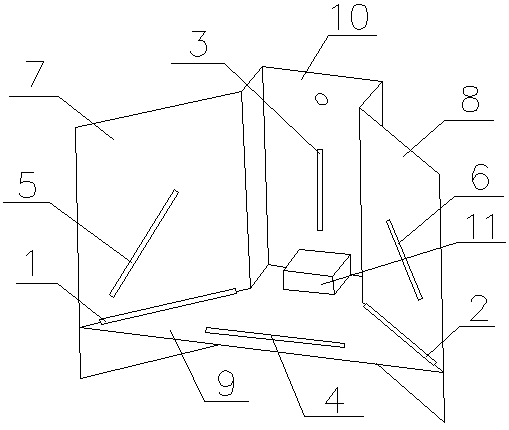 A space strain measurement device and method based on three-axis inclination positioning