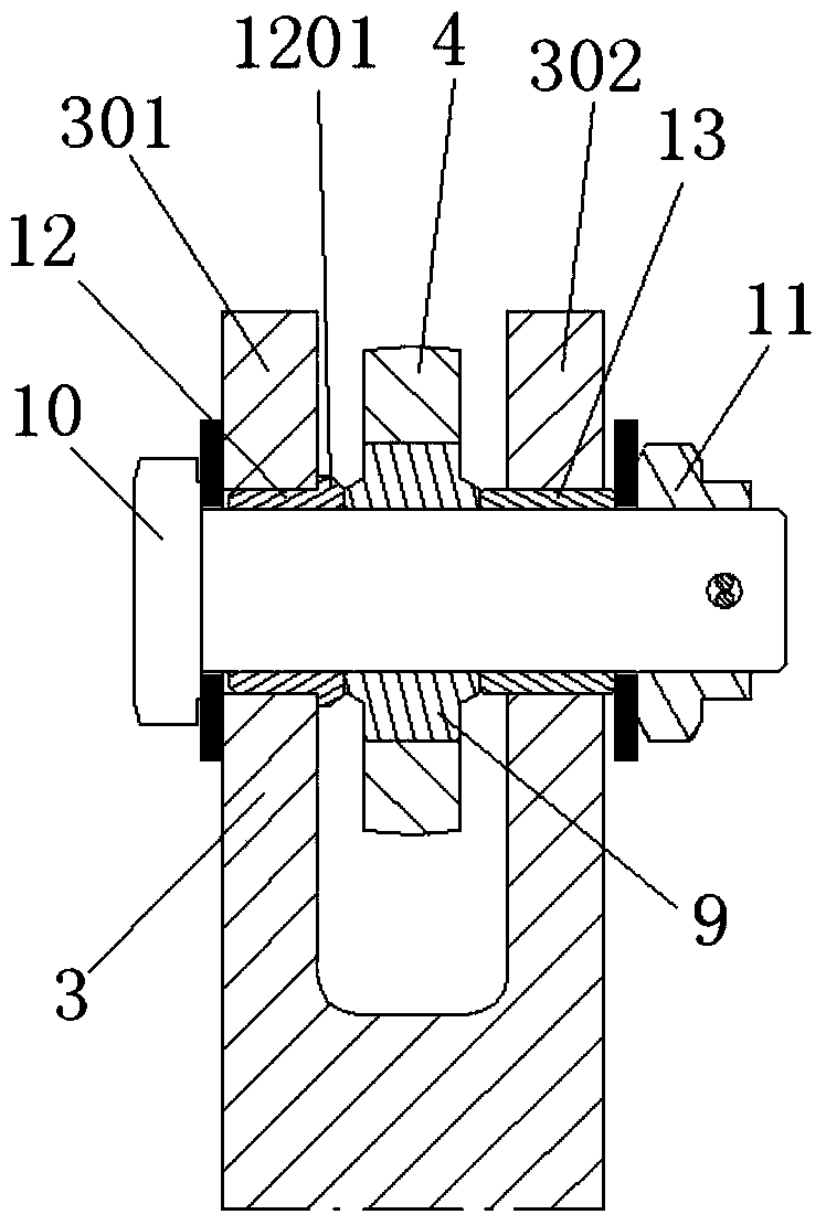 Double-rocker transmission mechanism applicable to movable control surface of aerial vehicle