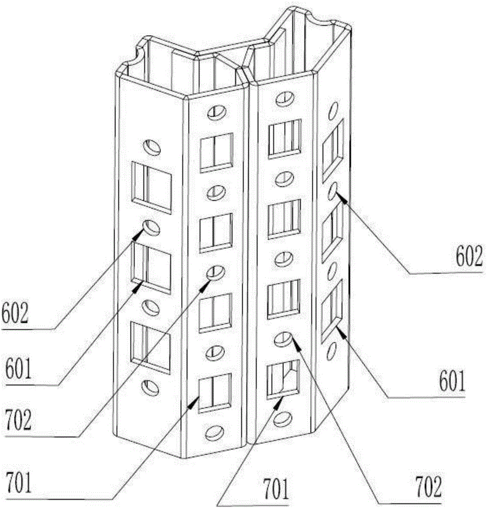 Section steel for equipment cabinet frame