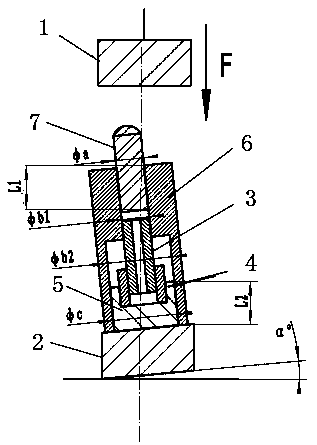 Metal parts interference assembly device and assembly method