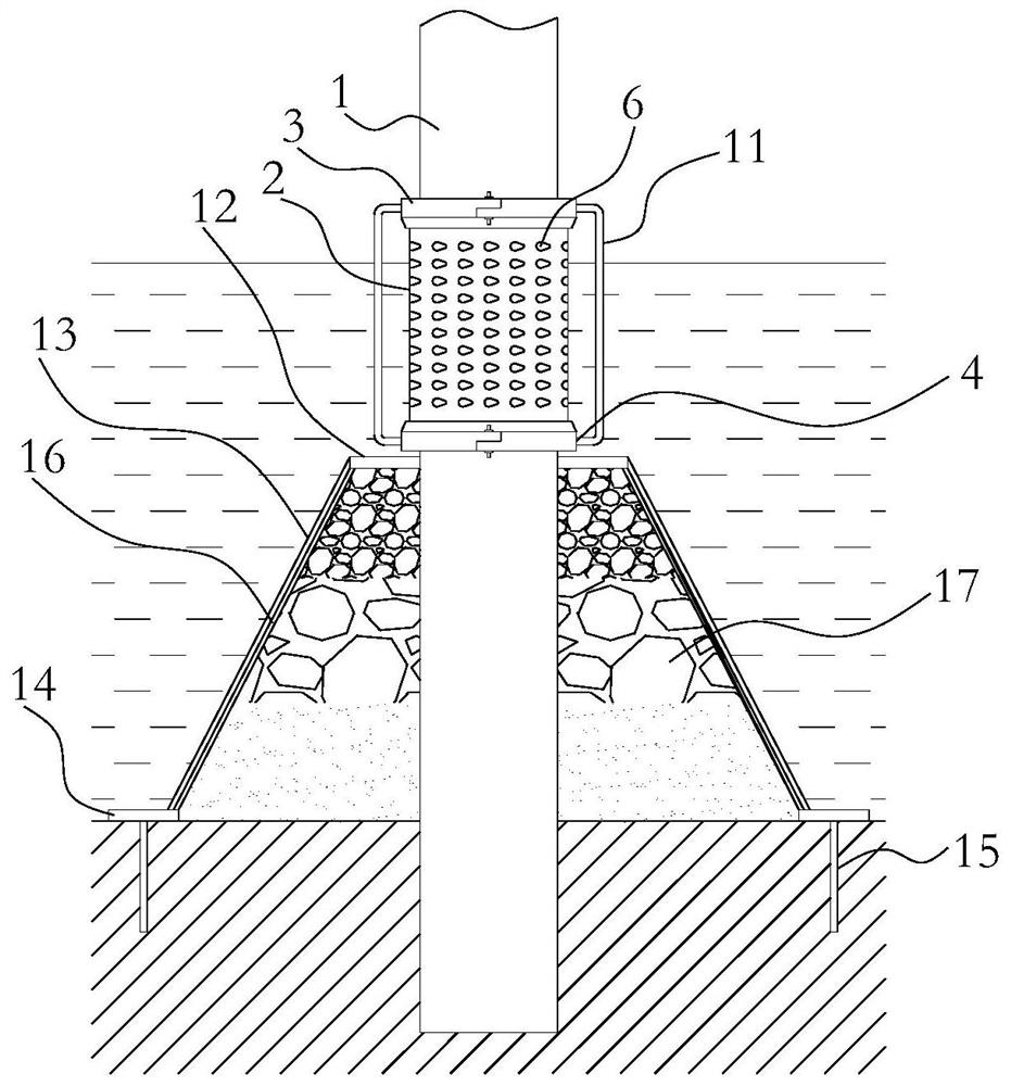 Protection device for building bridge