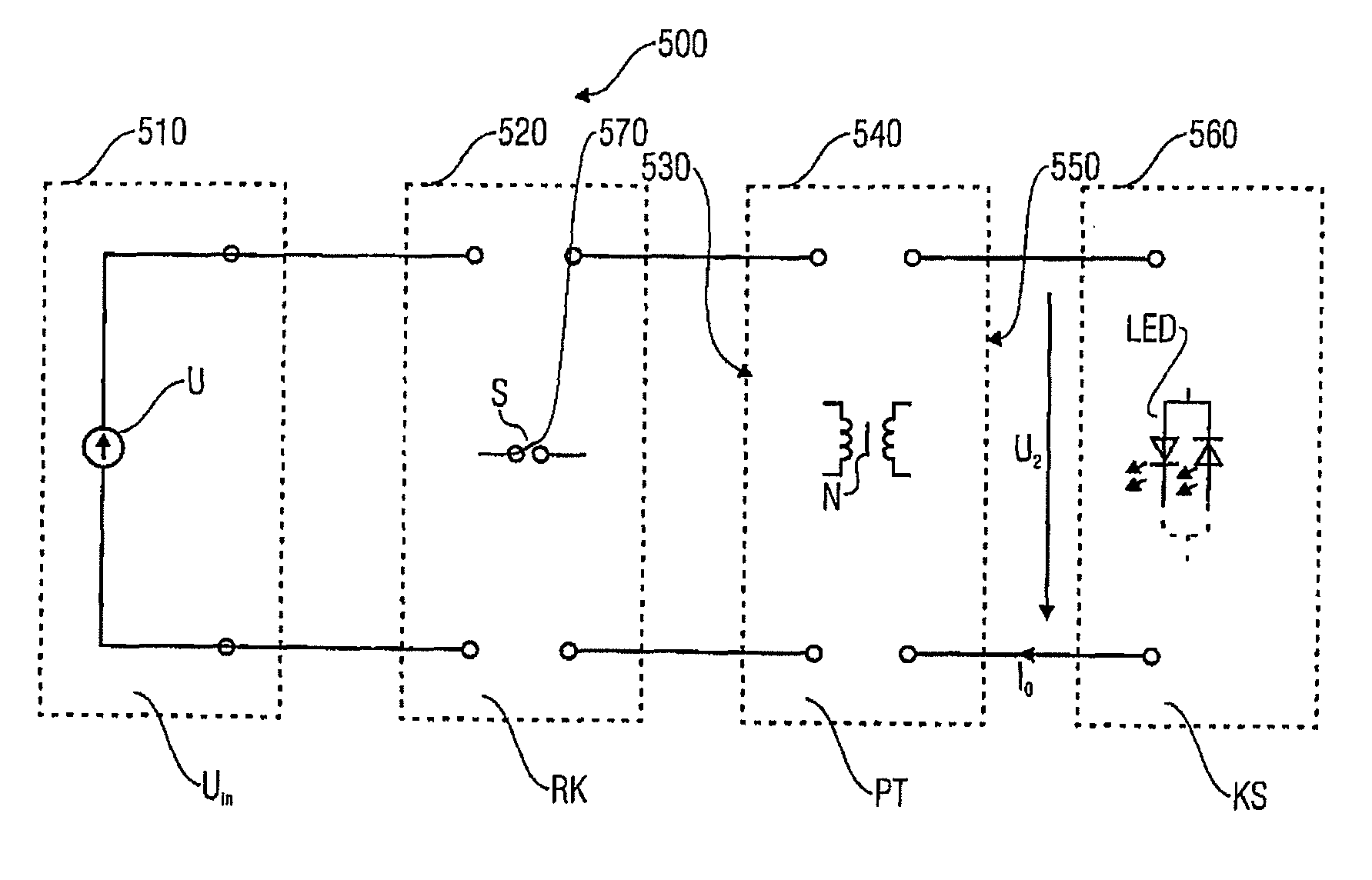 Circuitry for supplying a load with an output current