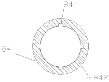 Garden road curbstone trimming device driven by using screw to precipitate dust and use method of device