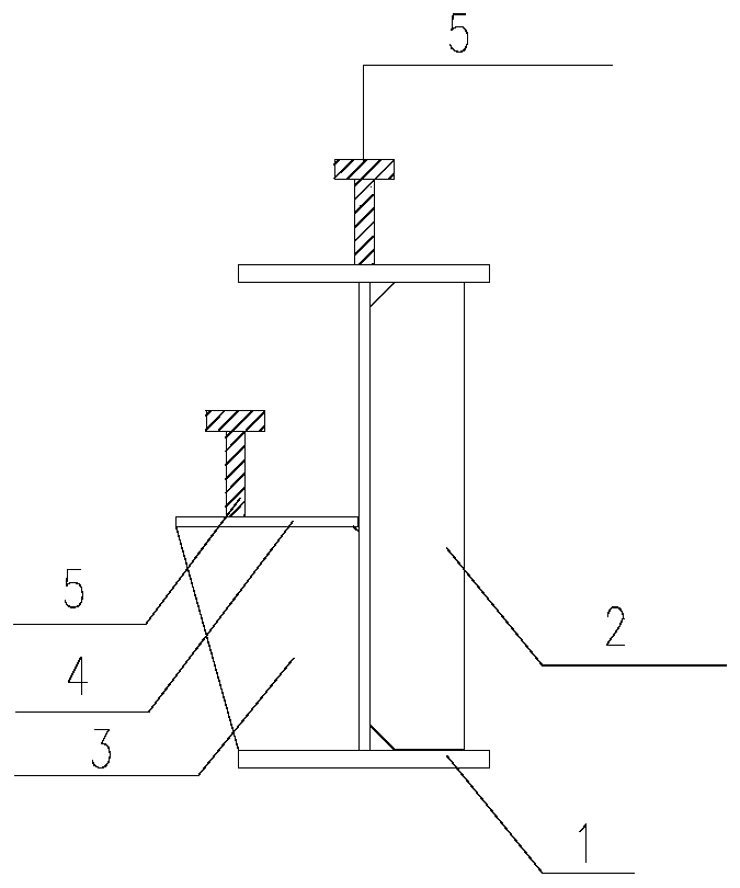 Falling plate connection structure and construction method thereof