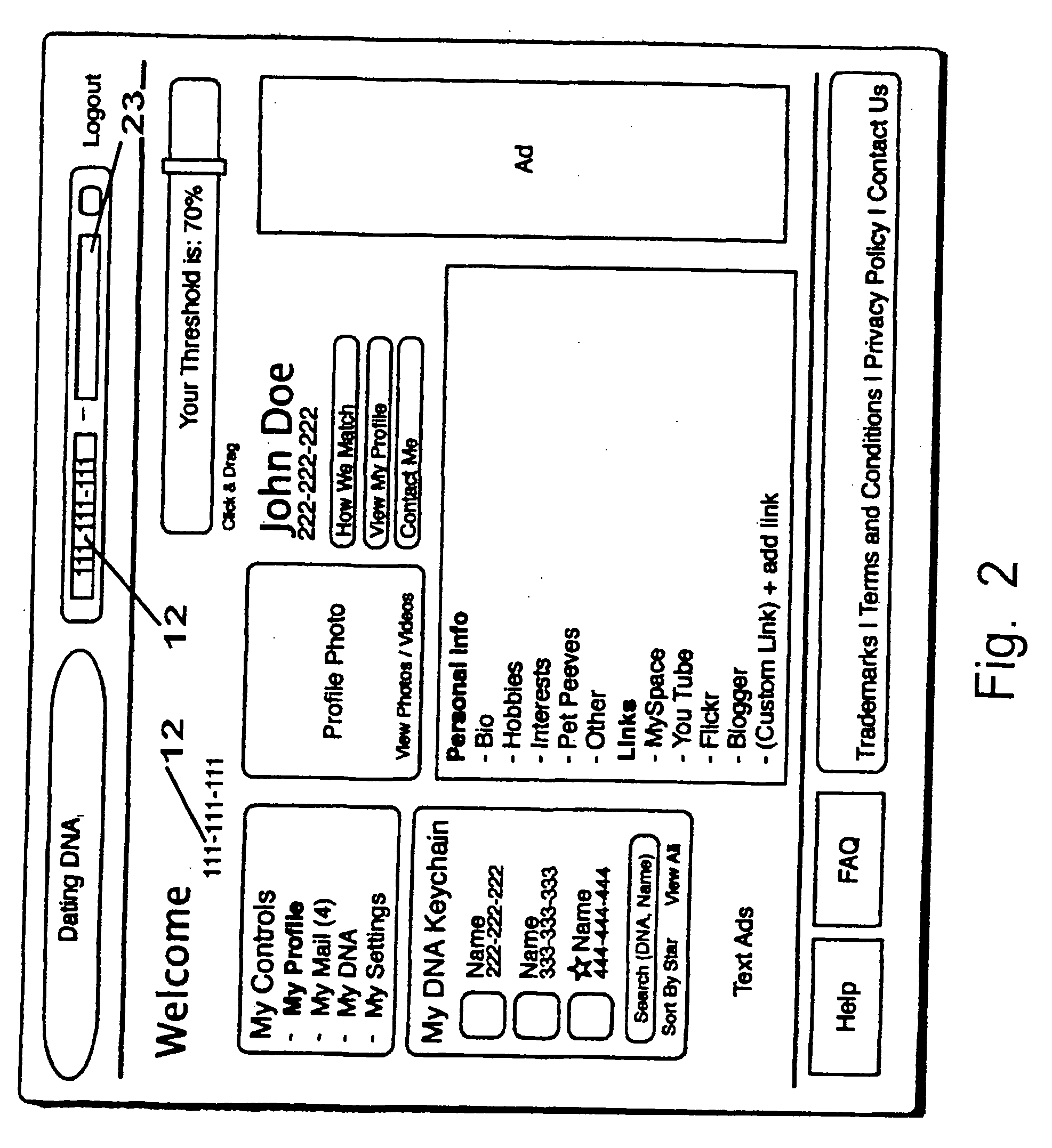 System and method for anonymous dating compatibility determination