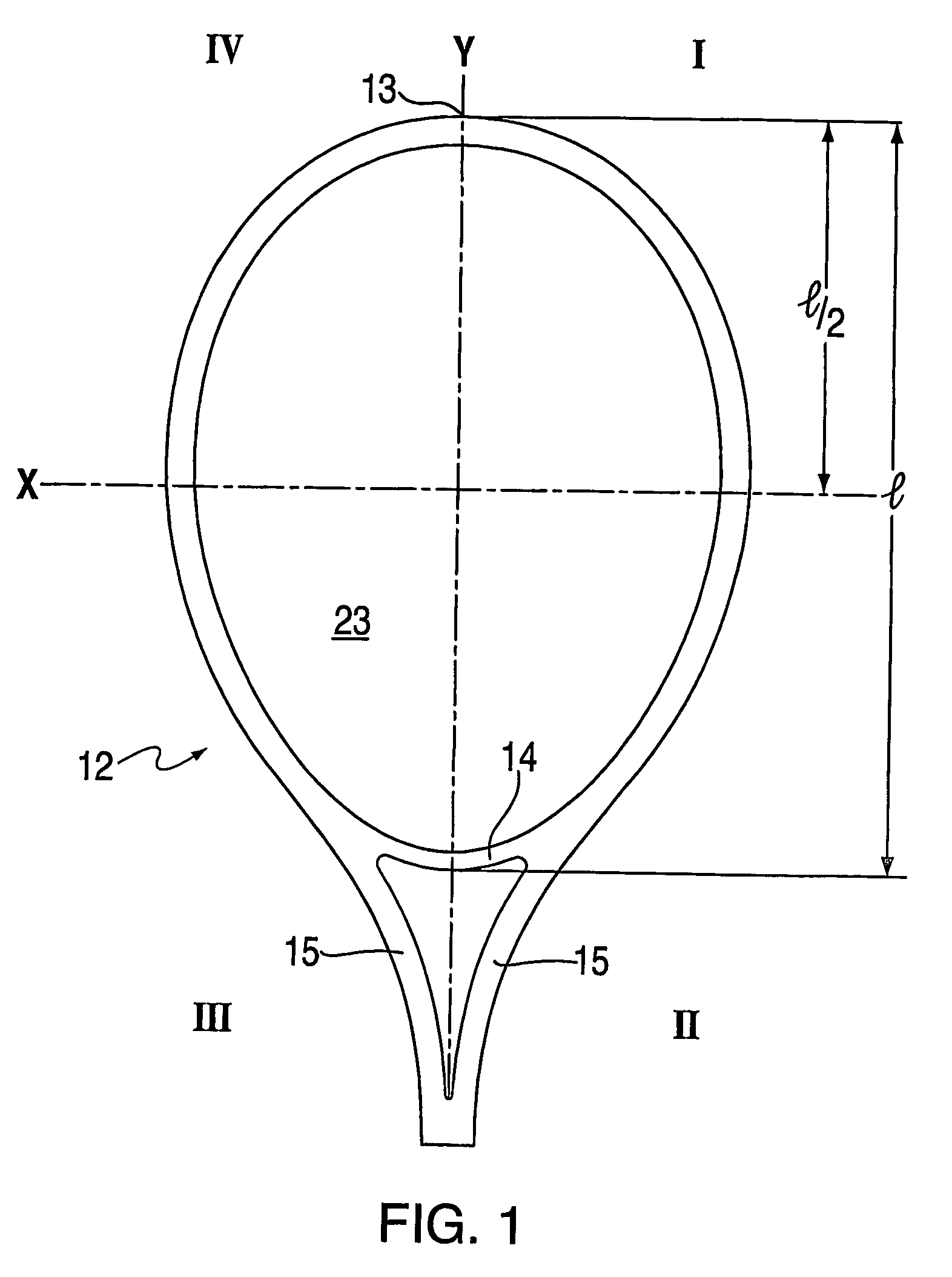 Sports racquet with frame openings