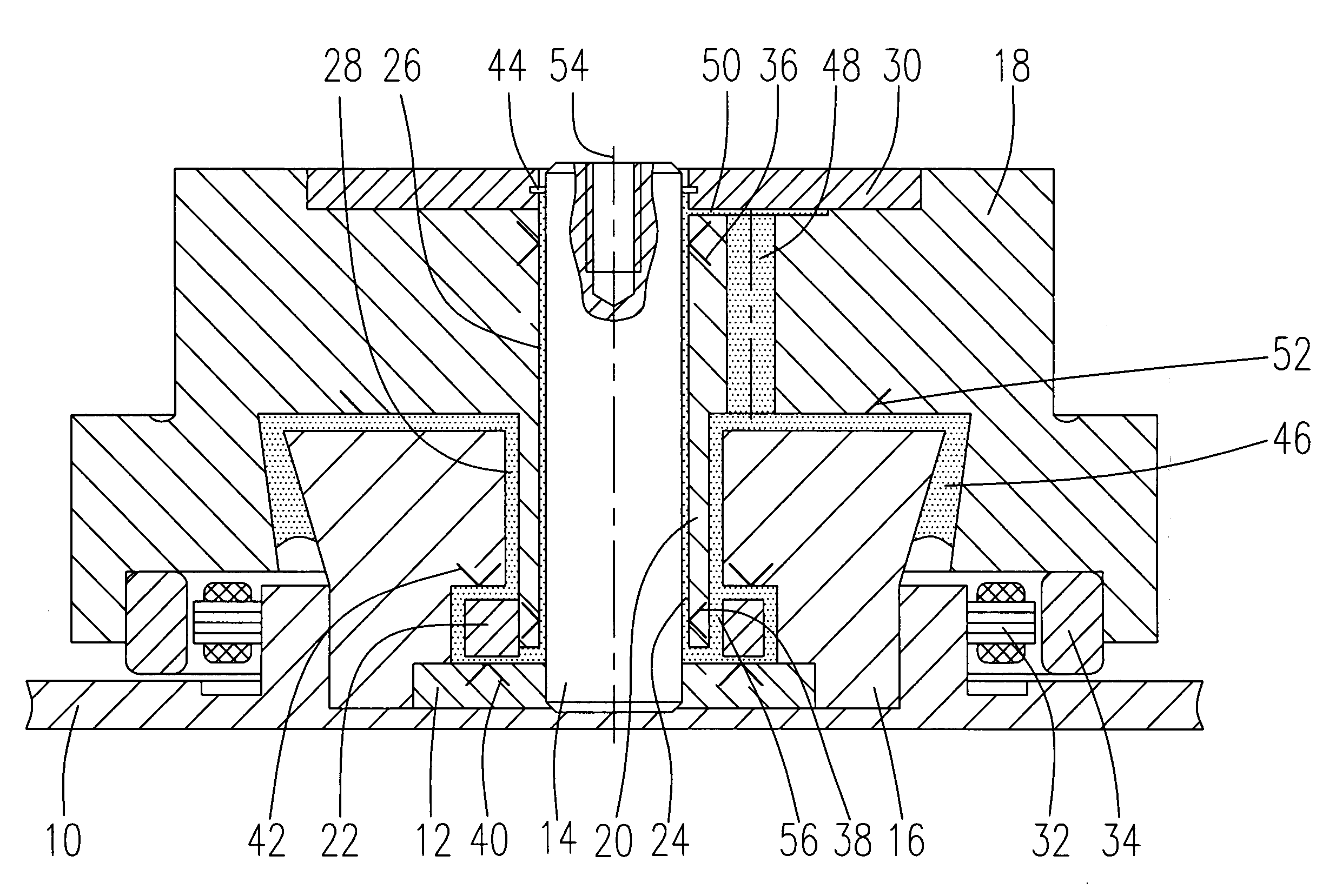 Spindle motor having a fluid dynamic bearing system