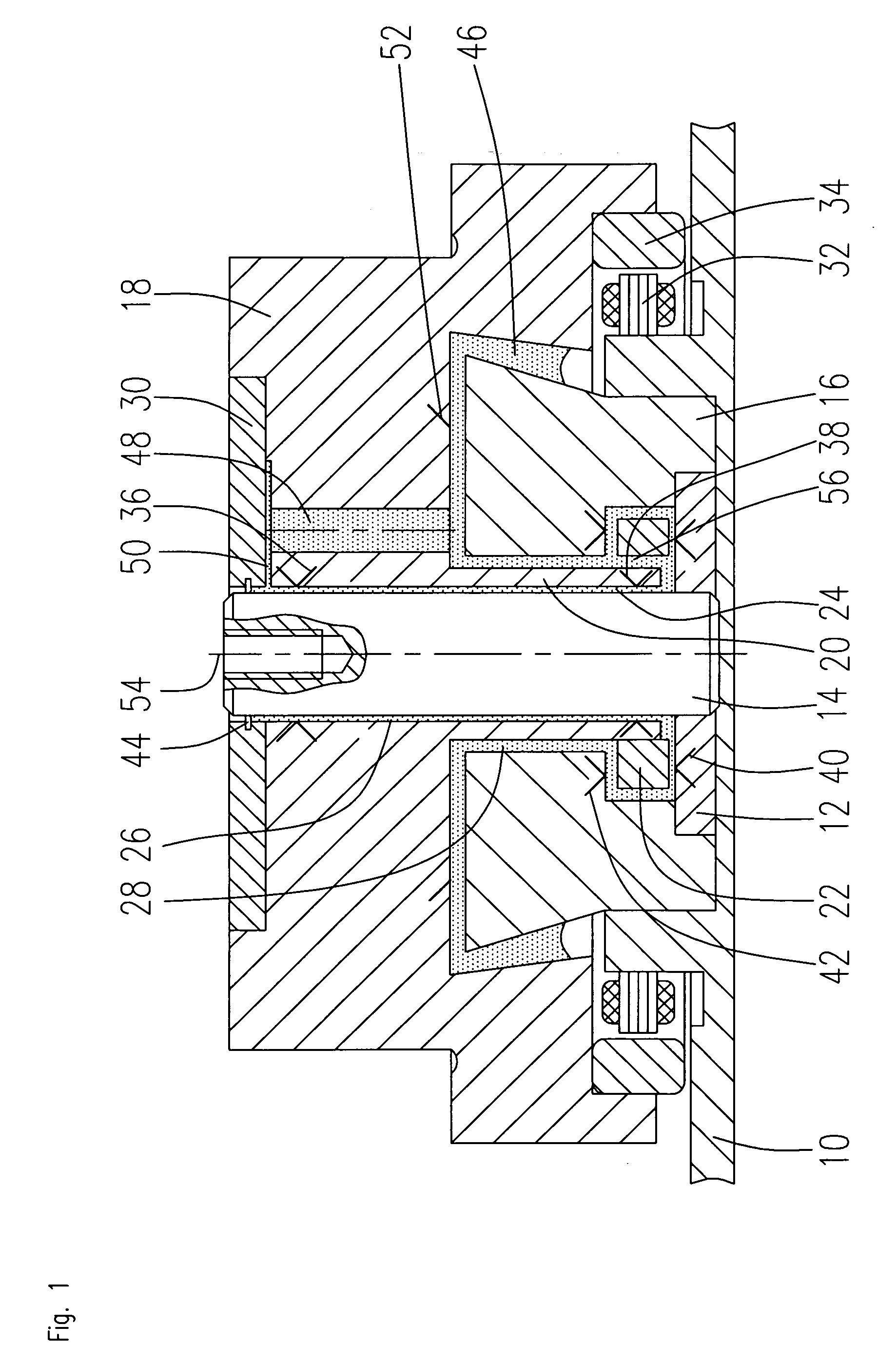 Spindle motor having a fluid dynamic bearing system