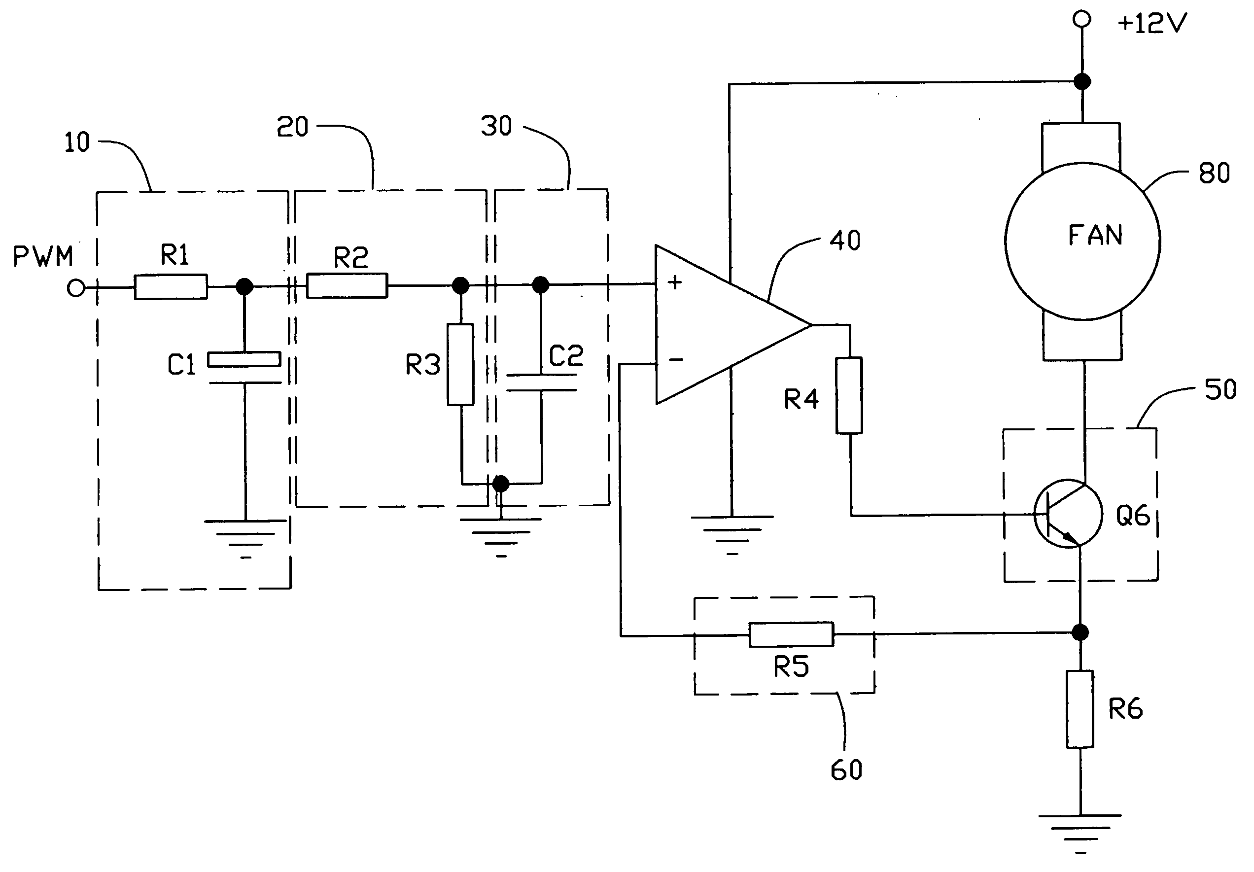 Start-up circuit for DC fan