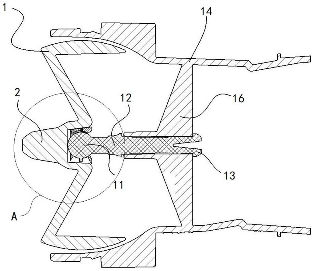 A kind of tuyere universal joint structure and vehicle with same