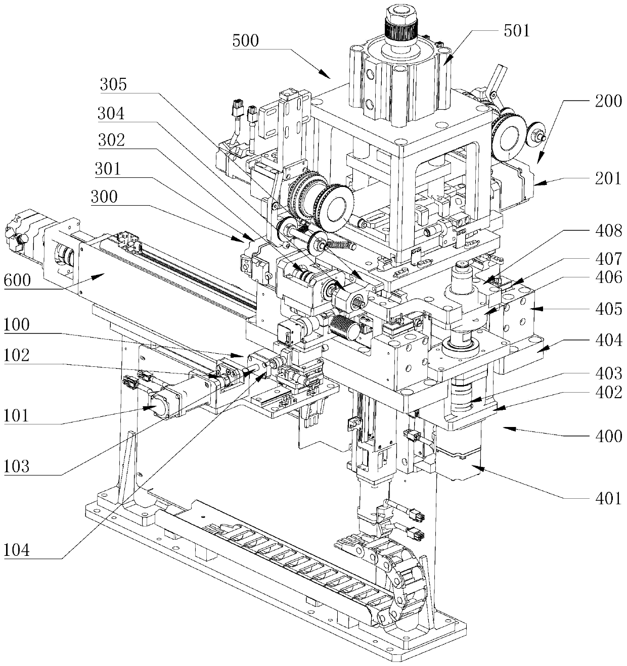 Automatic alignment correction mechanism of COF punching die