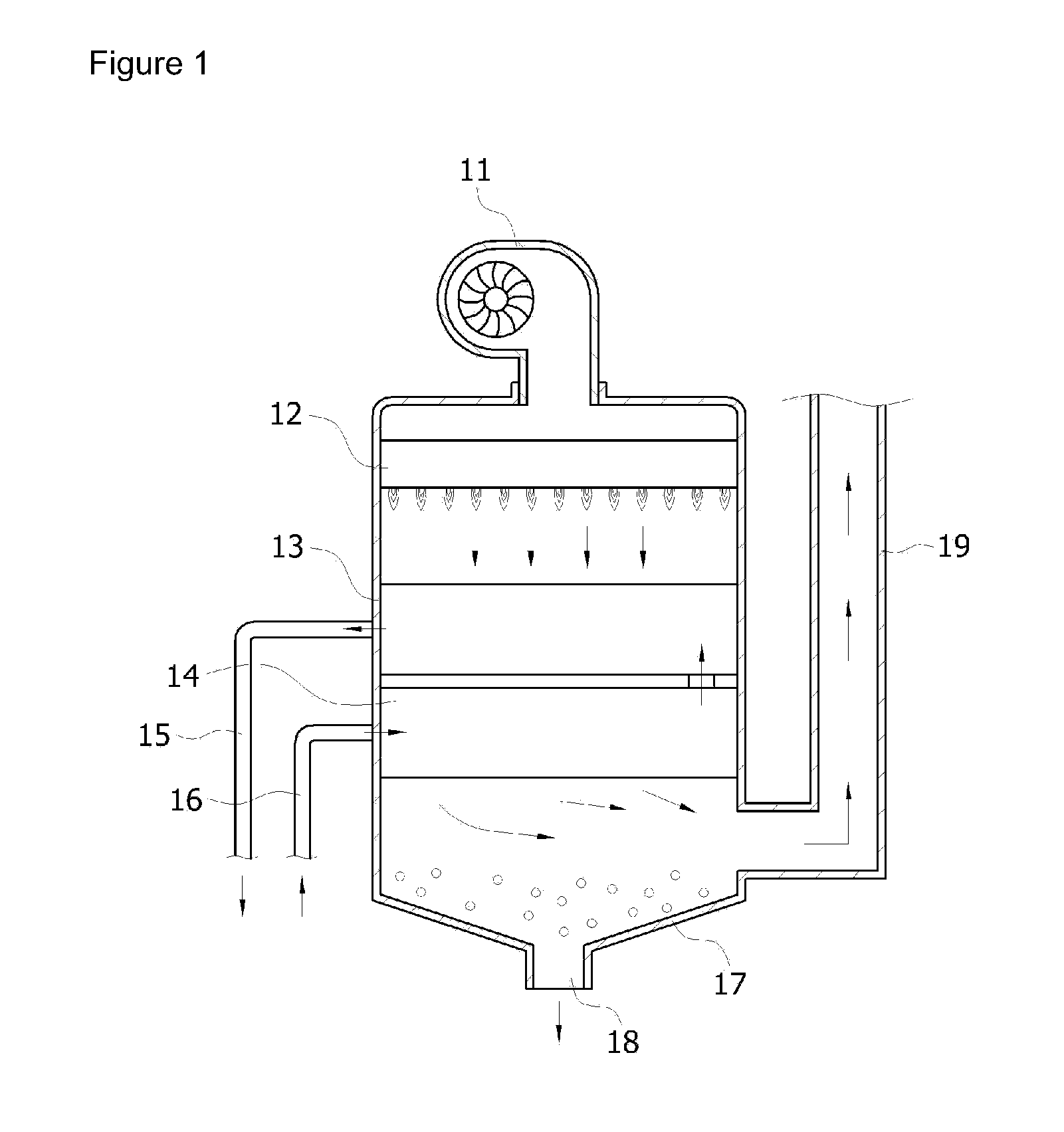 Heat exchanger of upward combustion type condensing boiler