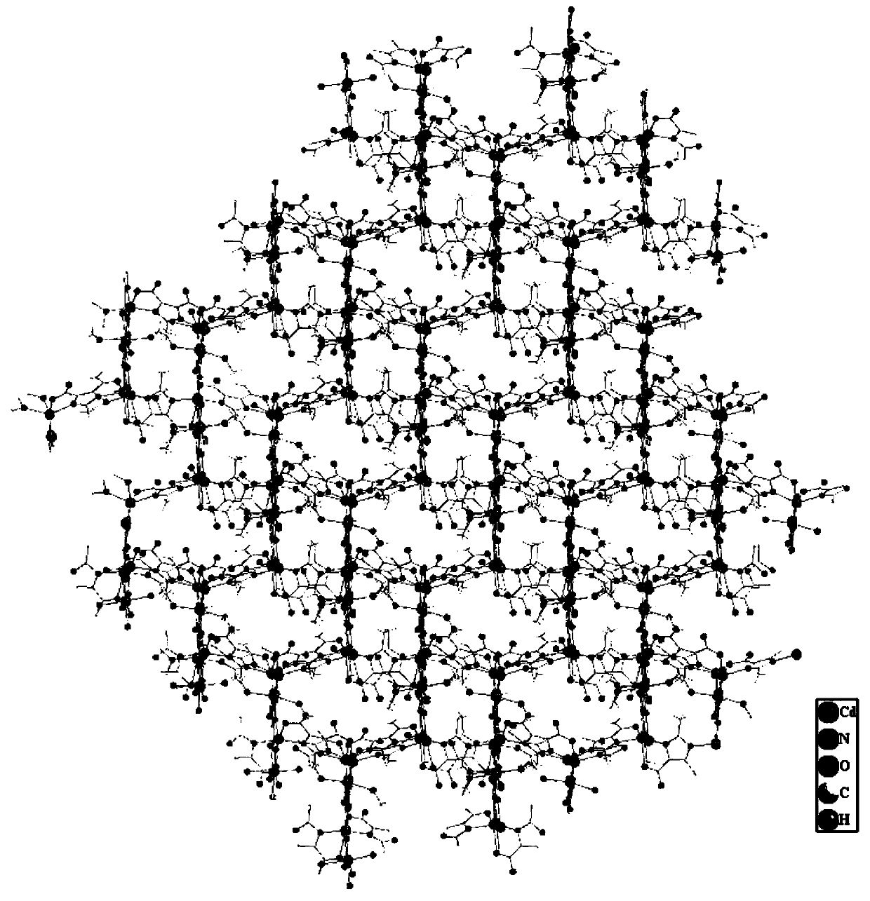 Metal cadmium compound, preparation method thereof and application of compound