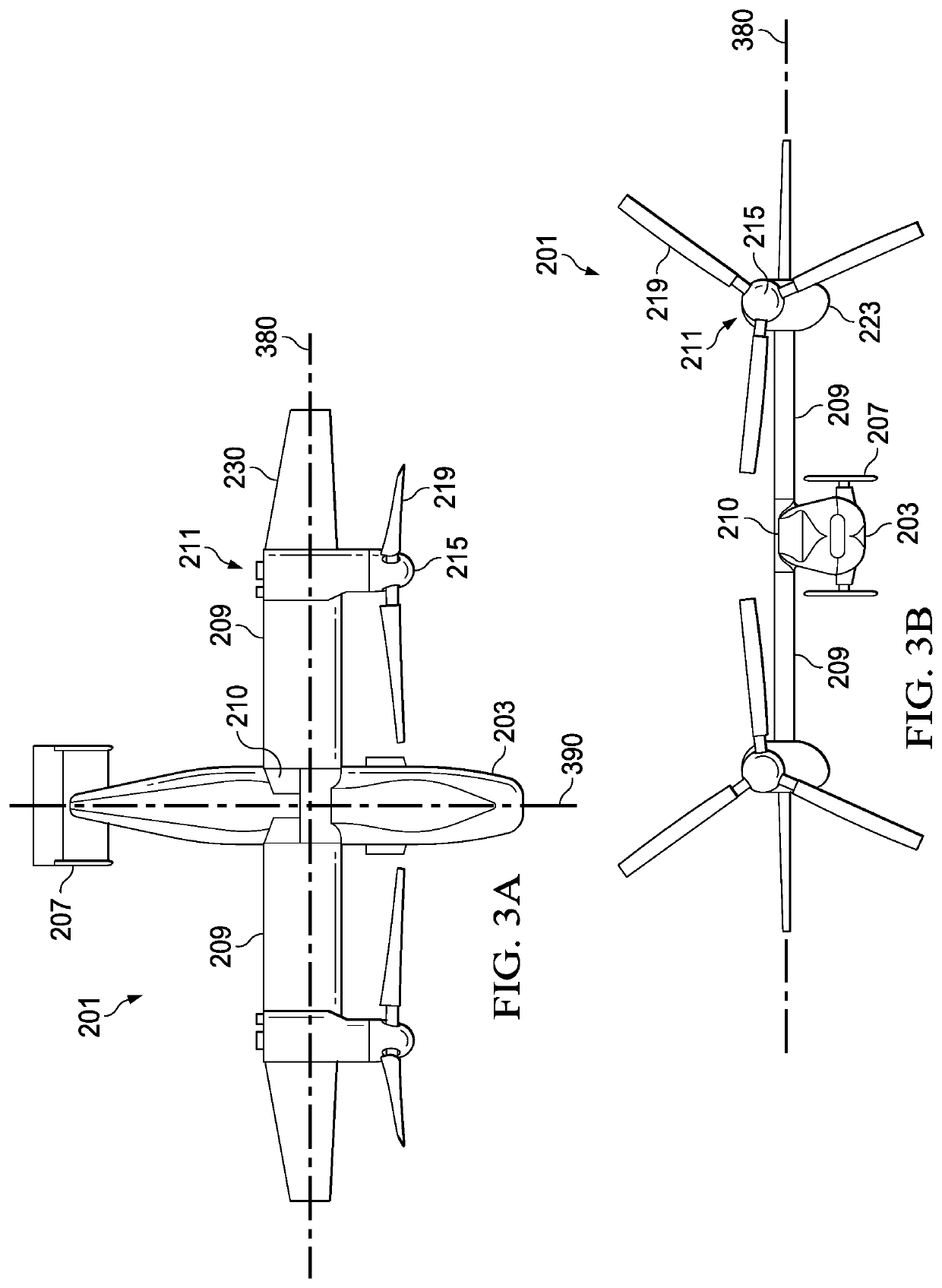 Engine and rotatable proprotor configurations for a tiltrotor aircraft