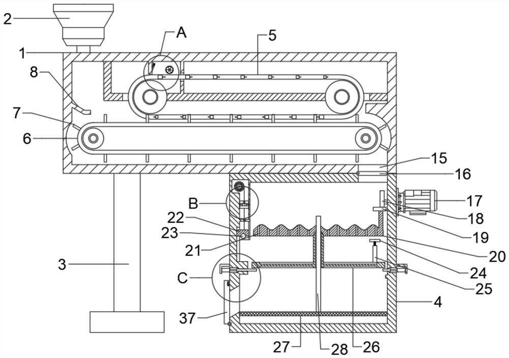 Wool processing device for textile industry