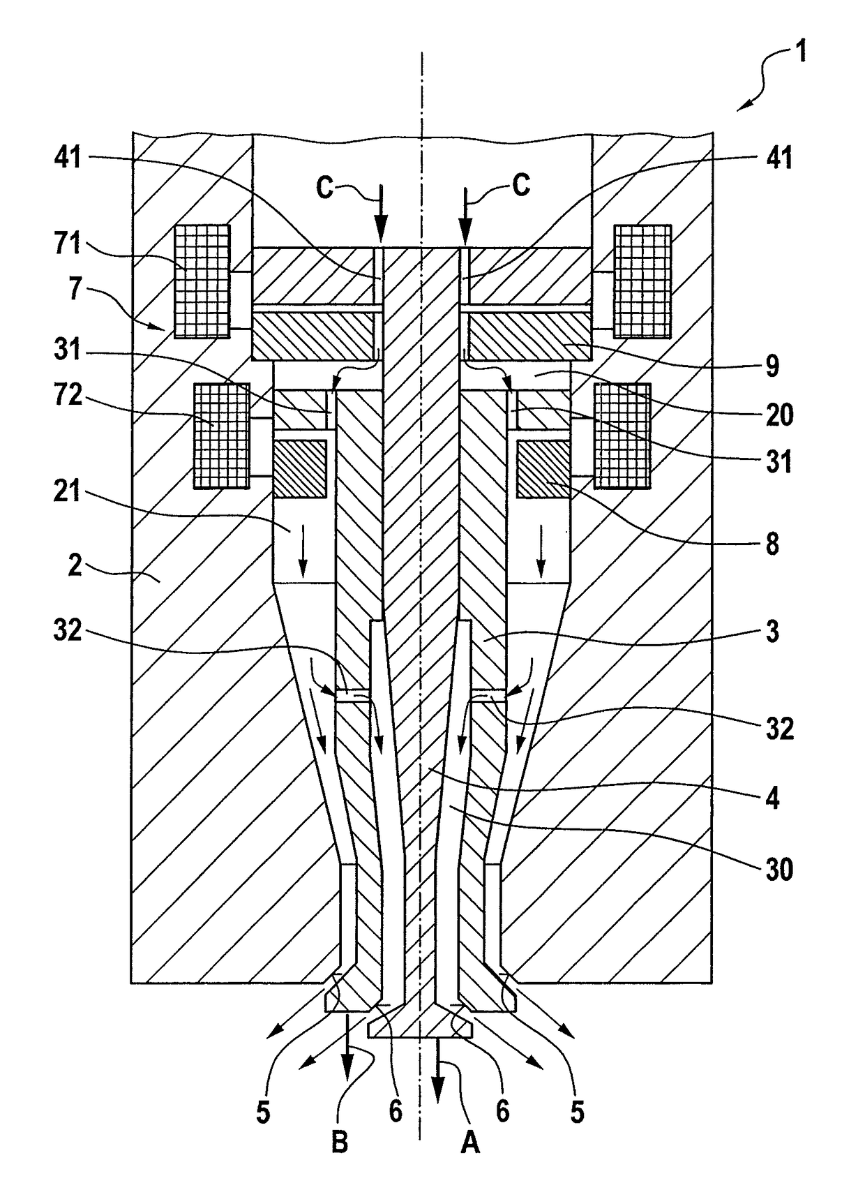 Gas injector having a dual valve needle