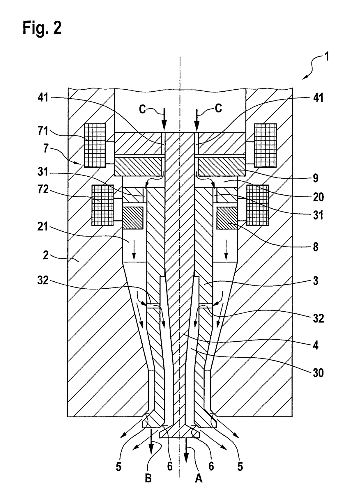 Gas injector having a dual valve needle