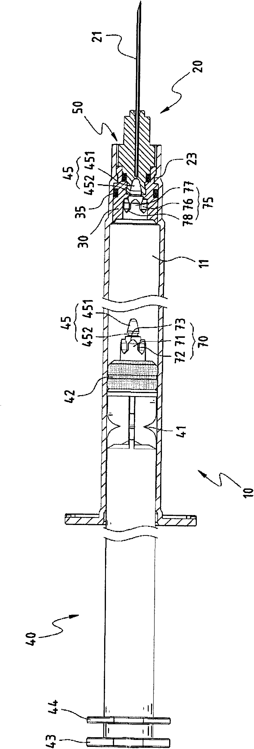 Retraction structure of safety syringe